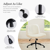 Tuffdesk Armless PU Leather Swivel Office Chair