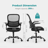 Tuffdesk Mesh Rolling Office Chair with Lumbar Support