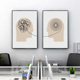 Tuffdesk Abstract Psychology Therapy Poster for Office Decor