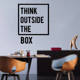 Tuffdesk Think Outside The Box Motivational Wall Decal