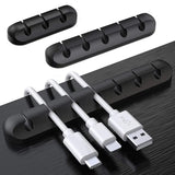 Tuffdesk Adhesive Cable Winder Clips for Desk Organization