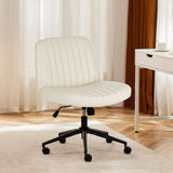 Tuffdesk Armless PU Leather Swivel Office Chair