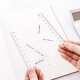 Tuffdesk Transparent Plastic Ruler for Students