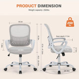 Tuffdesk Ergonomic Mid-Back Mesh Office Chair with Wheels