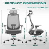 Tuffdesk Ergonomic Mesh Office Chair with Slide Seat