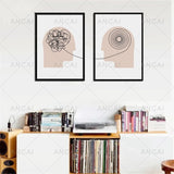 Tuffdesk Psychology Therapy Canvas Wall Art Print