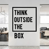 Tuffdesk Think Outside The Box Motivational Wall Decal