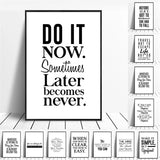 Tuffdesk Motivational Black and White Quote Art Prints