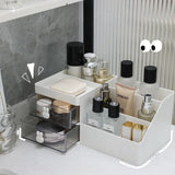 Tuffdesk Transparent Cosmetics Storage Box with Drawers