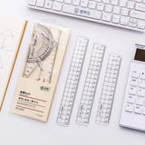 Tuffdesk Transparent Plastic Ruler for Students