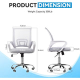 Tuffdesk Mesh Office Chair with Adjustable Height and Flip-up Armrests