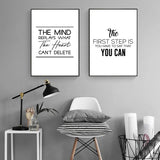 Tuffdesk Motivational Black and White Quote Art Prints