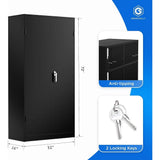 Tuffdesk 72" Black Metal Locking Storage Cabinet