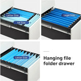 Tuffdesk 3-Drawer Mobile File Cabinet with Smart Lock