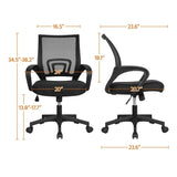 Tuffdesk Adjustable Mid-Back Mesh Swivel Office Chair with Armrests