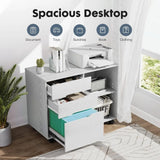 Tuffdesk 3-Drawer Mobile File Cabinet with Wheels