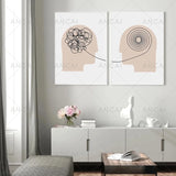 Tuffdesk Psychology Therapy Canvas Wall Art Print