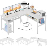 Tuffdesk Reversible L-Shaped Desk with USB Charging