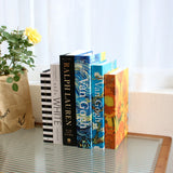 Tuffdesk Multiple Size Fake Books Set for Living Room Decor