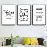 Tuffdesk Motivational Black and White Quote Art Prints