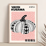 Tuffdesk Japanese Minimalist Yayoi Kusama Canvas Print