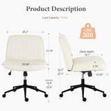 Tuffdesk Armless PU Leather Swivel Office Chair