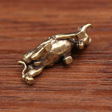 Tuffdesk Brass Lucky Bullfighting Statue for Office Desk Decor