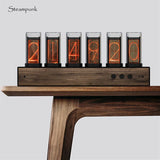 Tuffdesk Steampunk Nixie Tube Clock for Desk Decor