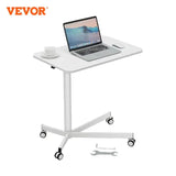 Tuffdesk 28"-44" Gas-Spring Adjustable Sit-Stand Desk with Wheels