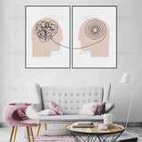 Tuffdesk Psychology Therapy Canvas Wall Art Print